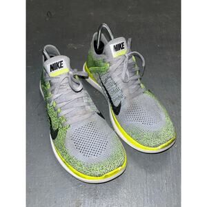 NIKE Free Flyknit 4.0 Electric Green Yellow Men 11 Running Shoes 631053-012